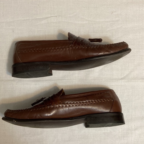 Florsheim Mens All Leather Crock Print Dress Shoes - Wide Width - EUC size 9EEE - Picture 4 of 9